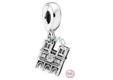 Zawieszka ze srebra próby 925 Notre Dame, charms do bransoletki podróżniczej