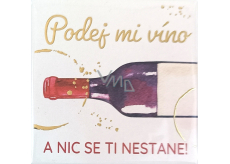 Albi Magnetka z ramką Podaj mi wino a nic ci się nie stanie! 6,5 x 6,5 cm