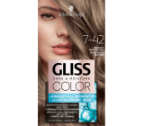 Schwarzkopf Gliss Color farba do włosów 7-42 Naturalny jasny blond 2 x 60 ml