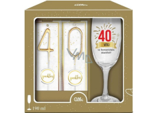 Albi Zestaw urodzinowy z fajerwerkami 40 Witaj w fantastycznej dekadzie! 190 ml