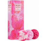 Rose of Bulgaria mydło toaletowe w kształcie róży 3 x 30 g, zestaw kosmetyczny dla kobiet