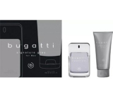 Bugatti Signature Grey woda toaletowa 100 ml + żel pod prysznic 200 ml, zestaw prezentowy dla mężczyzn