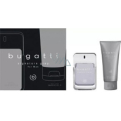 Bugatti Signature Grey woda toaletowa 100 ml + żel pod prysznic 200 ml, zestaw prezentowy dla mężczyzn