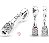 Zawieszka ze srebra 925 L butelka szampana - czas celebracji, charms do bransoletki