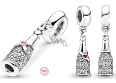 Zawieszka ze srebra 925 L butelka szampana - czas celebracji, charms do bransoletki
