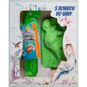 Bohemia Gifts Dino musująca kula do kąpieli 80 g + bańka mydlana 30 ml, kosmetyczny zestaw dla dzieci