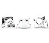 Zawieszka ze srebra próby 925 Marvel Star Wars Hełm Stormtroopera, koralik do bransoletki