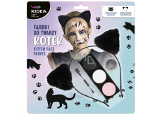 Kidea Końątko barvy na obličeji + štětec + třpytky + čelenka, kreativní sada