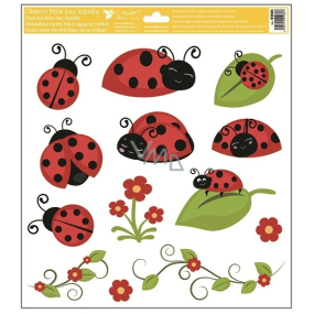 Folia okienna z motywem bocianów na liściach 30 x 33,5 cm
