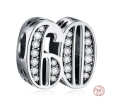 Charm Srebrna 925 60 rocznica, koralik na bransoletkę