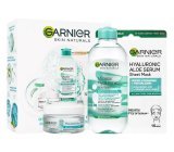 Garnier Hyaluronic Aloe woda micelarna + serum do twarzy + maska tkaninowa rewitalizująca, zestaw kosmetyczny dla kobiet