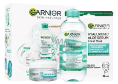 Garnier Hyaluronic Aloe woda micelarna + serum do twarzy + maska tkaninowa rewitalizująca, zestaw kosmetyczny dla kobiet