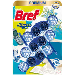 Bref Color 4 Millennials blok WC dla higienicznej czystości i świeżości Twojej toalety 3 x 50 g Bref Color 4 Millennials blok WC dla higienicznej czystości i świeżości Twojej toalety 3 x 50 g