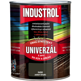 Industrol S2013 univerzál lesk vrchní barva na kov a dřevo, 5450 zeleň khaki, 750 ml Industrol S2013 univerzál lesk vrchní barva na kov a dřevo, 5450 zeleň khaki, 750 ml