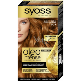 Syoss Oleo Intense Color barva na vlasy bez amoniaku 7-77 Zářivě měděný Syoss Oleo Intense Color barva na vlasy bez amoniaku 7-77 Zářivě měděný