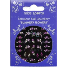 Miss Sporty Summery Flowers Ozdoby na nehty 32 kusů