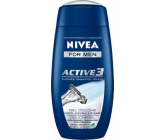 Nivea Men Active 3 sprchový šampon 250 ml + gel na holení kosmetická sada