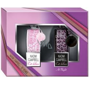 Naomi Campbell Cat Deluxe toaletní voda pro ženy 15 ml + sprchový gel + tělové mléko, dárková sada