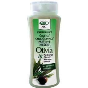 Bione Cosmetics Olívia & Panthenol zklidňující čisticí a odličovací pleťové mléko pro všechny typy pleti 255 ml