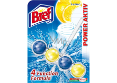 Bref Power Aktiv 4 Formuła Cytrynowa Blok WC dla higienicznej czystości i świeżości Twojej toalety, barwi wodę 51 g