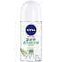 Nivea Pure & Natural Action s vůní lotosu kuličkový deodorant roll-on pro ženy 50 ml