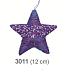 Hvězda fialková s perličkami, na zavěšení prostorová 12 cm