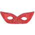Škraboška s glitry kočičí oči Červená vhodná pro dospělé 1 kus