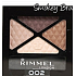 Rimmel London Glam Eyes quad oční stíny 002 Smokey Brun 4 g