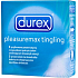 Durex Pleasuremax Tingling kondom s vroubkováním a výstupky nominální šířka: 56 mm 3 kusy