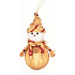 Sněhulák z lýka přírodní 15 cm závěsná figurka