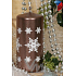 Lima Snowflake svíčka hnědá válec 60 x 120 mm 1 kus