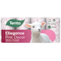 Ten Ellegance Pink Decor papier toaletowy 150 arkuszy 3 warstwy 8 sztuk