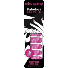 Miss Sporty Fabulous Nail Patch nálepky na nehty 004 Sweet Heart 10 kusů