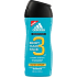 Adidas Water Sport 3v1 sprchový gel na tělo, vlasy a tvář pro muže 250 ml