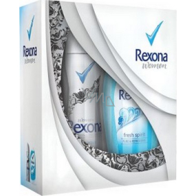 Rexona Crystal Clear Aqua deodorant sprej 150 ml + Fresh Spirit sprchový gel 250 ml, kosmetická sada