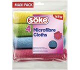 Söke Microfibre Cloths wielofunkcyjne ściereczki z mikrofibry 30 x 30 cm 4 sztuki