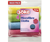 Söke Microfibre Cloths wielofunkcyjne ściereczki z mikrofibry 30 x 30 cm 4 sztuki