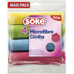 Söke Microfibre Cloths wielofunkcyjne ściereczki z mikrofibry 30 x 30 cm 4 sztuki