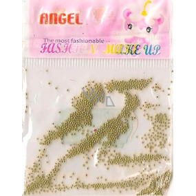 Angel Ozdoby na nehty kuličky zlaté 1 balení