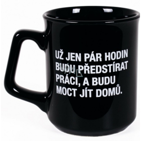 Albi Black & White Hrnek Už jen pár hodin budu předstírat práci... 260 ml