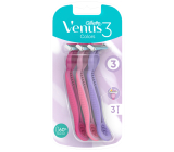 Gillette Venus 3 Colors jednorazowa maszynka do golenia z paskiem nawilżającym 3 kolory, 3 sztuki dla kobiet