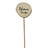 Bohemia Gifts Dřevěný zápich k bylinkám s potiskem - Bylinková zahrada průměr kolečka je 5 - 8 cm