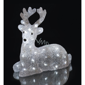 Emos Jelen svítící 31 x 27 x14 cm, 40 LED studená bílá + 3 m přívodní kabel