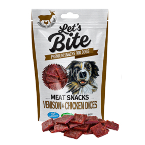 Brit Lets Bite Čtverečky ze zvěřiny a kuřecíhodoplňkové krmivo pro psy 80 g