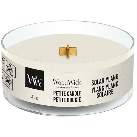 WoodWick Solar Ylang - Sluneční Ylang vonná svíčka s dřevěným knotem petite 31 g