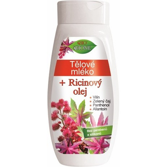 Bione Cosmetics Ricinový olej tělové mléko pro všechny typy pokožky 400 ml