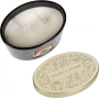 Heart & Home Teplo rodinného krbu Sojová vonná svíčka elipsa 2 knoty hoří až 40 hodin 230 g