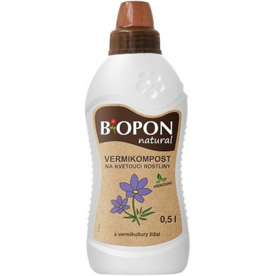 Bopon Natural vermikompost na kvetoucí rostliny tekuté hnojivo 500 ml