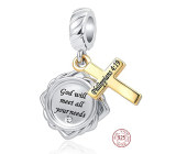 Charm Srebrna 925 Modlitwy Philippians 4:19, 2w1 zawieszka na bransoletkę