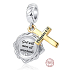 Charm Srebrna 925 Modlitwy Philippians 4:19, 2w1 zawieszka na bransoletkę